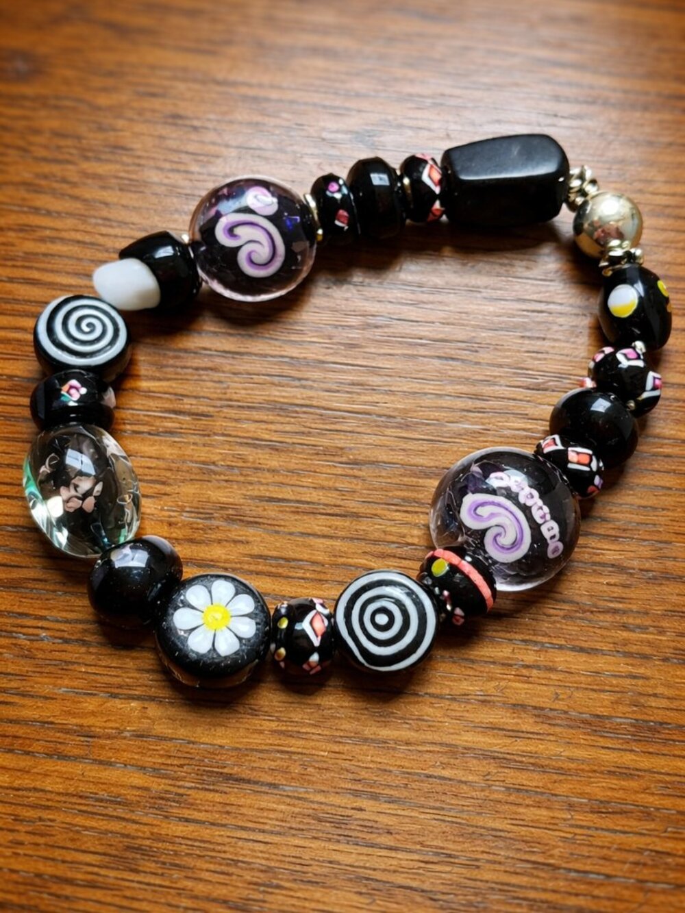 Vintage Glass Beaded Bracelet